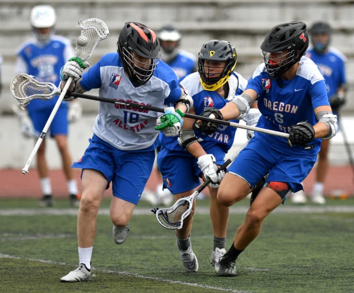 Oregon high school boys lacrosse 2022 all star game Taylor Balkom 14